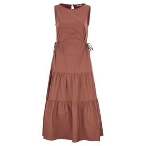 Peserico Women Sleeveless Midi Dress In Stretch Cotton